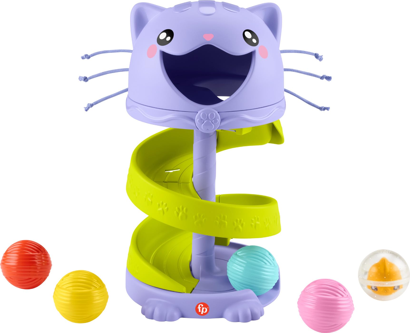 Fisher-Price Baby & Toddler Toy FP Pets Purrr-FECT Ball Tower Activity Center for Developmental Play Ages 9+