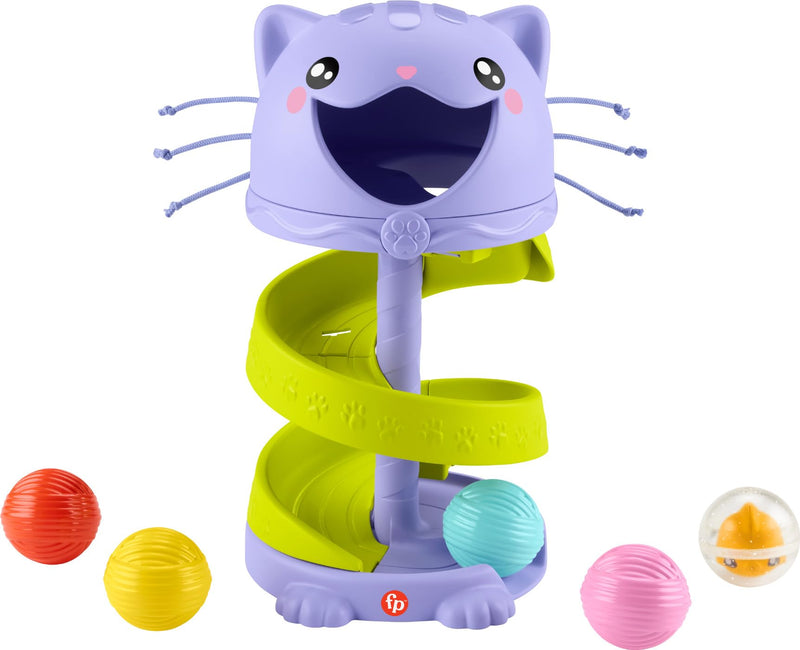 Fisher-Price Baby & Toddler Toy FP Pets Purrr-FECT Ball Tower Activity Center for Developmental Play Ages 9+