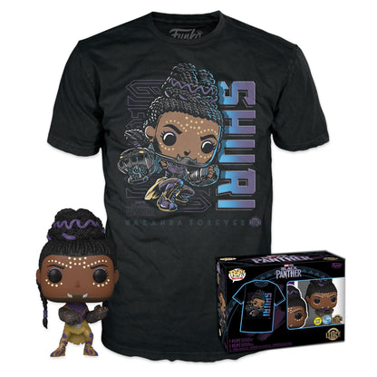 Funko Pop! & Tee: Arvel - Black Panther Shuri - Medium - T-Shirt, Maglietta - Vestiti con Figura in Vinile da Collezione - Idea Regalo - Giocattoli e Top a Maniche Corte per gli Adulti Uomini e Donne