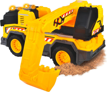 Dickie Toys - Excavator Truck (30 cm) - großer Bagger-LKW ab 3 Jahre mit 360°-Arm für Kinderzimmer & Sandkasten - Auto-Spielzeug für Kinder mit Licht & Sound, inkl. Batterien