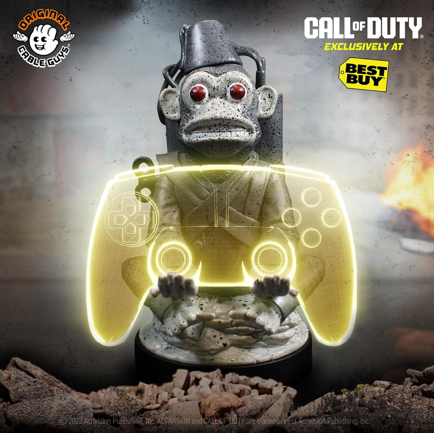 Cable Guys - Call of Duty Toasted Monkey Bomb Gaming Accessories Holder & Phone Holder for Most Controller (Xbox, Play Station, Nintendo Switch) & Phone