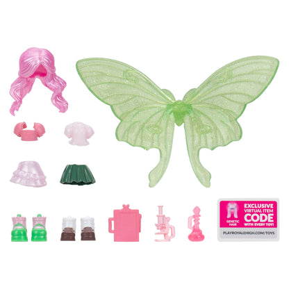 Royale High 3” School Spirit Fashion Pack: Science - Nature Series 1-1 Figure with 15 Accessories - Wings Become Rings - Virtual Item Code Included - Ages 5+