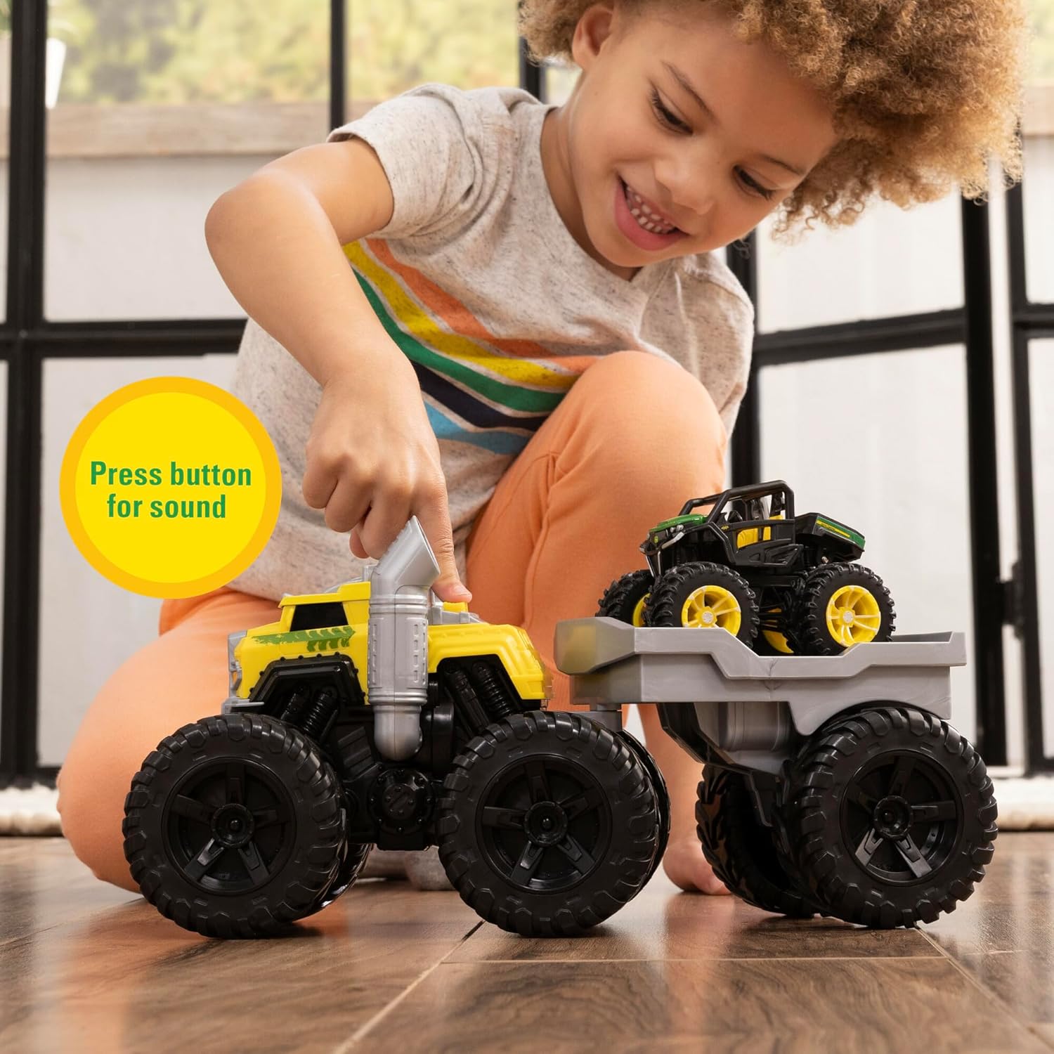 John Deere Kids 47640 JD MT Roaring REV UP Hauler, Multi