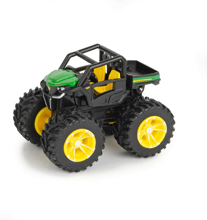 John Deere Monster Treads Rev and Roar Semi Playset - Jouet Monster Truck avec Effet Sonore de Moteur Vrombissant, Remorque Amovible et Mini Tracteur - Jouet Monster Truck pour de 3 Ans