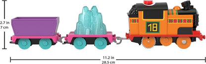 Thomas & Friends Motorized Toy Train Talking Nia Battery-Powered Engine with Sounds & Phrases for Kids 3+ Years, UK English Version, HYR78