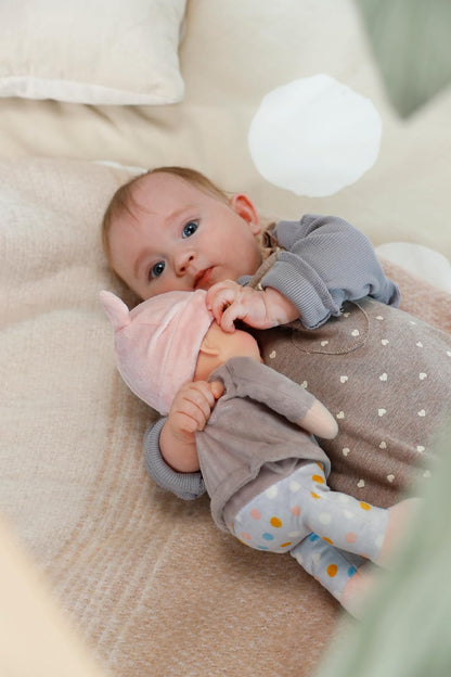Baby Annabell for babies Sweetie Mauve, Soft 30cm Tall Fabric Doll with Integrated Rattle, For Newborns, 710715 Zapf Creation