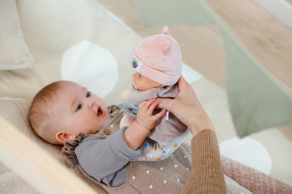 Baby Annabell for babies Sweetie Mauve, Soft 30cm Tall Fabric Doll with Integrated Rattle, For Newborns, 710715 Zapf Creation
