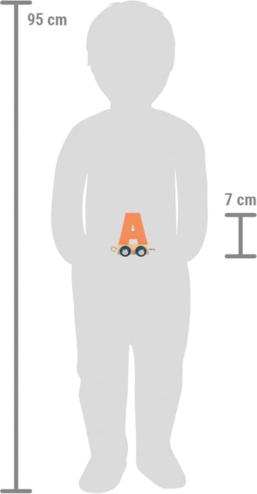 small foot Tren de letras Polar A, de madera, tren combinable individualmente, para decorar y regalar, 12571