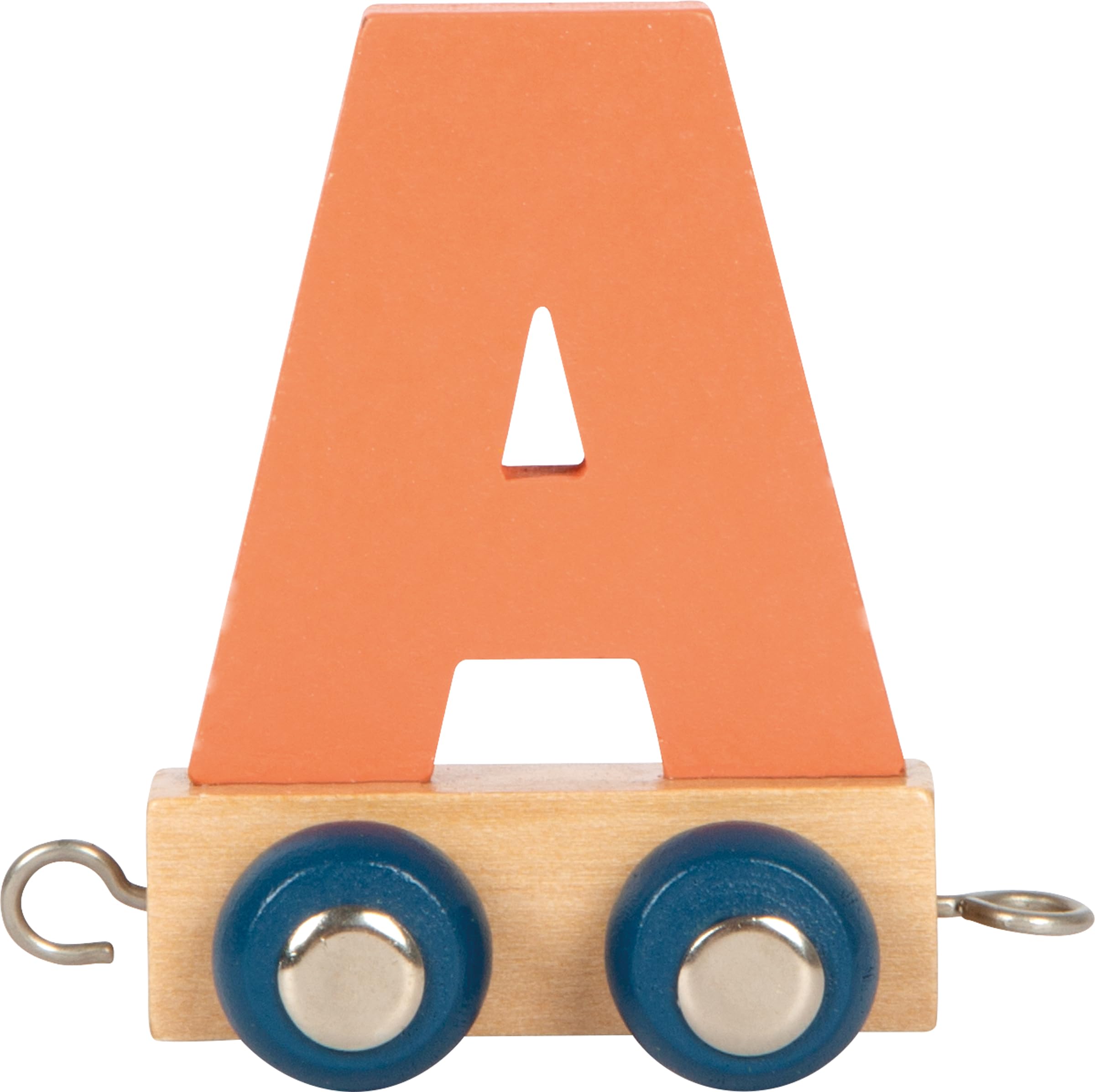 small foot Lettera trenino Polare A, trenino in legno combinabile a piacere, da decorare e regalare, 12571