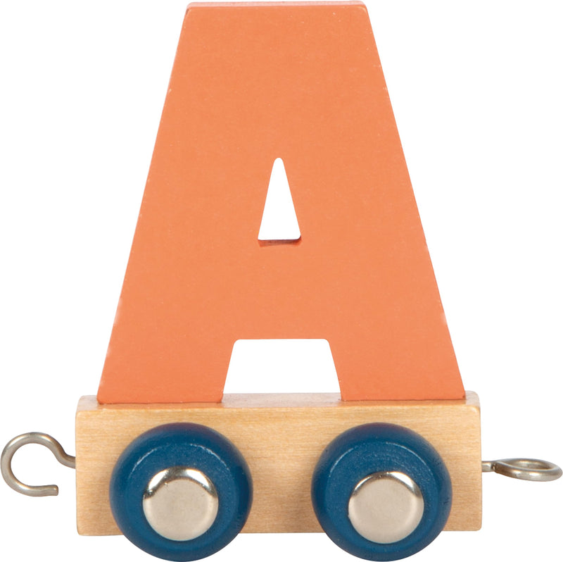 small foot Lettera trenino Polare A, trenino in legno combinabile a piacere, da decorare e regalare, 12571