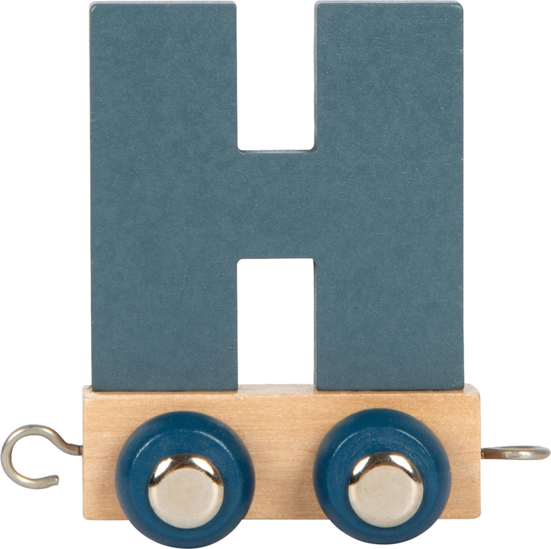 small foot letter trein Polar H van hout, kan individueel worden gecombineerd, om te versieren en cadeau te geven, 12578