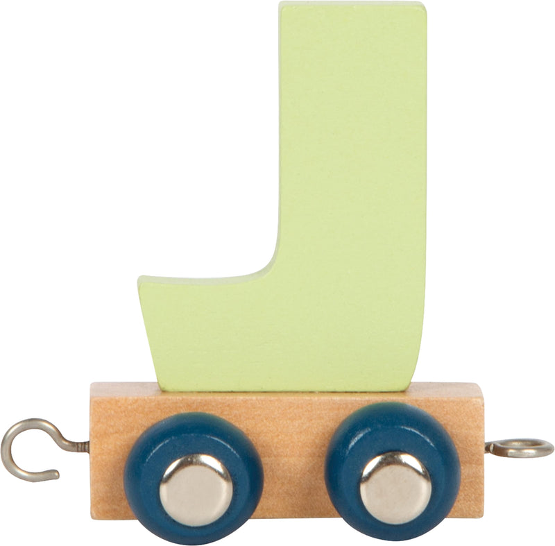 small foot Letters Train Polar J, Wood, Custom combinable Wooden Train for Decor or as a Gift, 12580