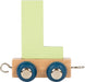 small foot Letters Train Polar L, Wood, Custom combinable Wooden Train for Decor or as a Gift, 12582