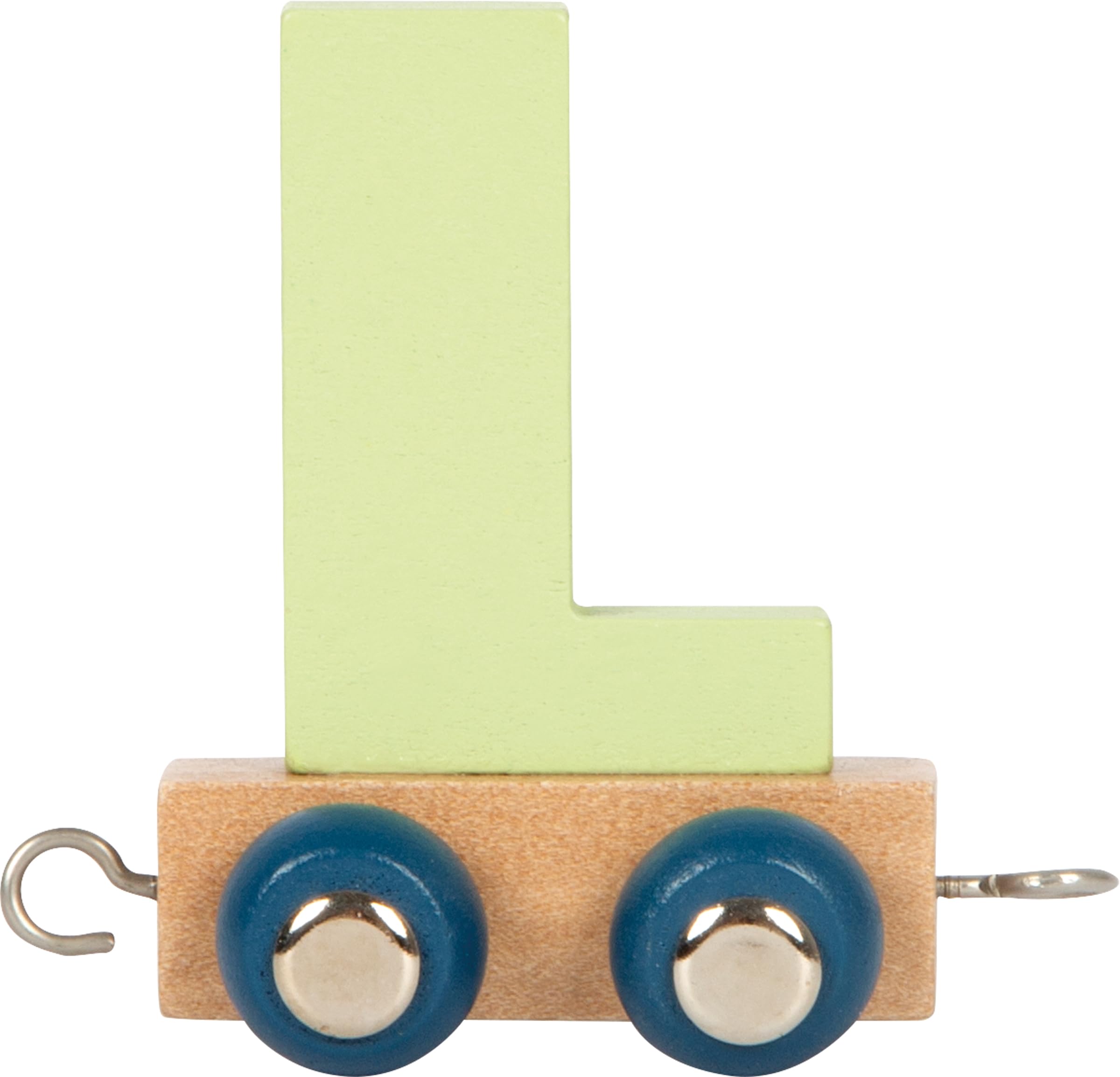 small foot Letters Train Polar L, Wood, Custom combinable Wooden Train for Decor or as a Gift, 12582