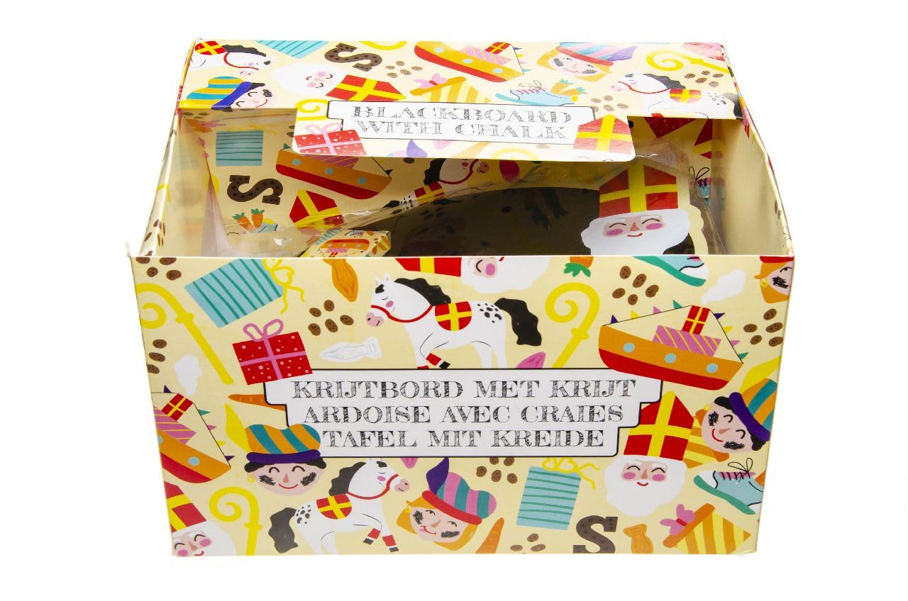 DUCKIEZ Sinterklaas - Set di lavagne a gesso, 4 pezzi, per Natale, feste, colore: