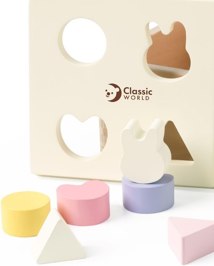 Classic World Arranging Mara Shape Wooden Shorter for Children