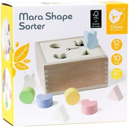 Classic World Arranging Mara Shape Wooden Shorter for Children