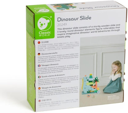Classic World World 4 Palla di Legno Dinosauro, 4 pezzi.