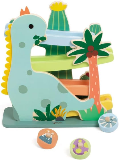Classic World World 4 Palla di Legno Dinosauro, 4 pezzi.
