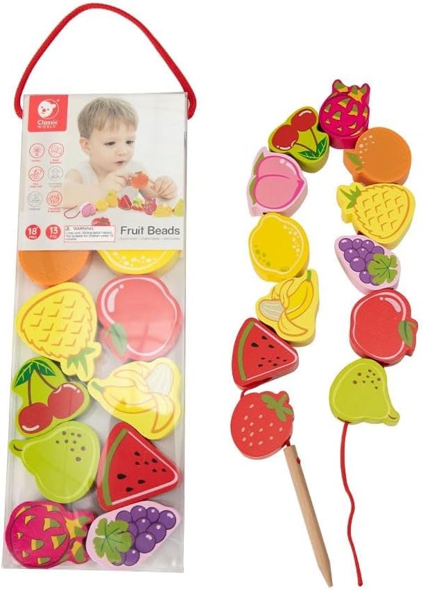 Classic World - Classic World Houten Rijgkralen Fruit 13dlg.