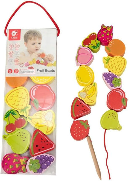 Classic World - Classic World Houten Rijgkralen Fruit 13dlg.