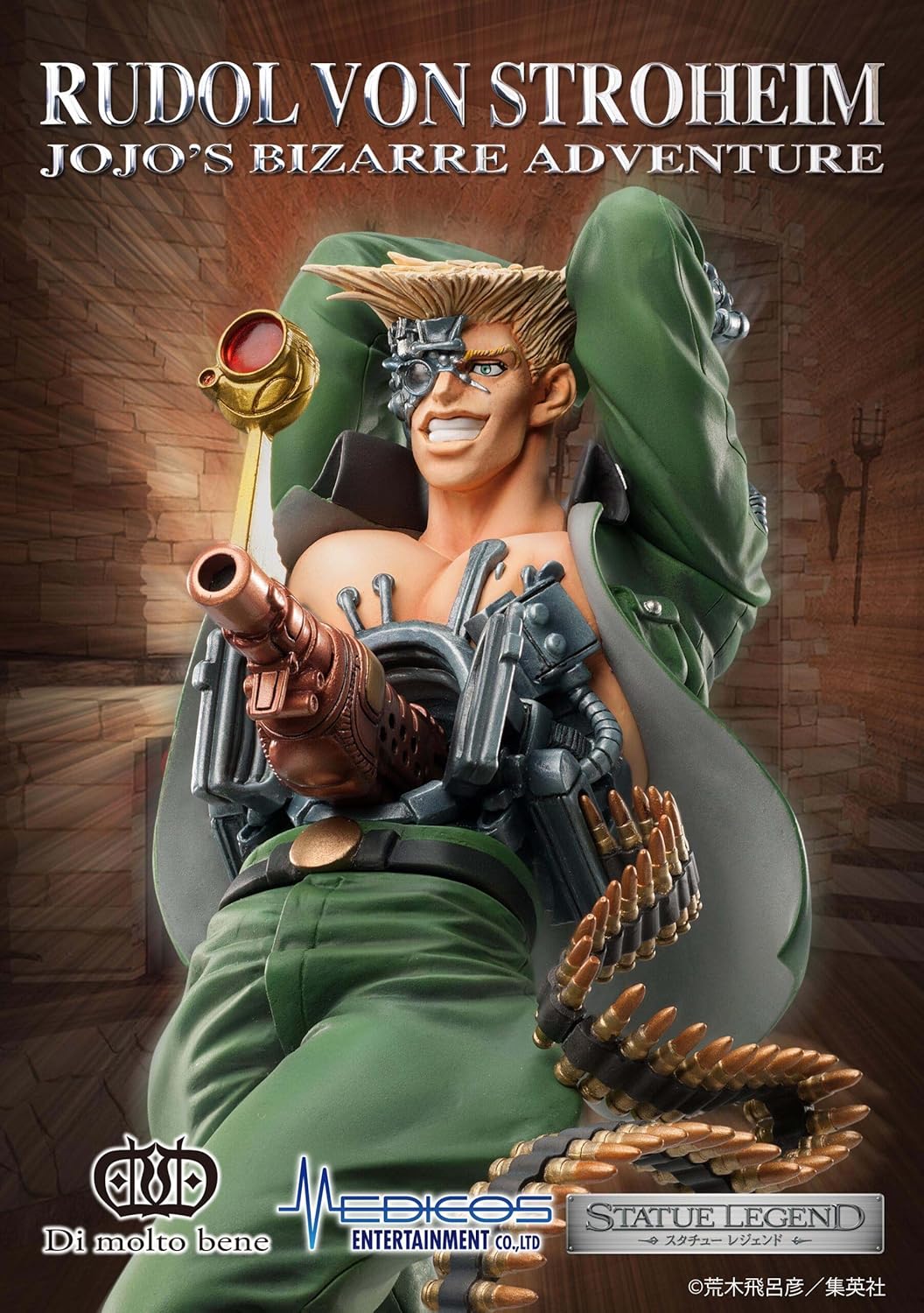 MediCos JoJo’s Bizarre Adventure: Battle Tendency - Rudol von Stroheim Statue Legend PVC Figure