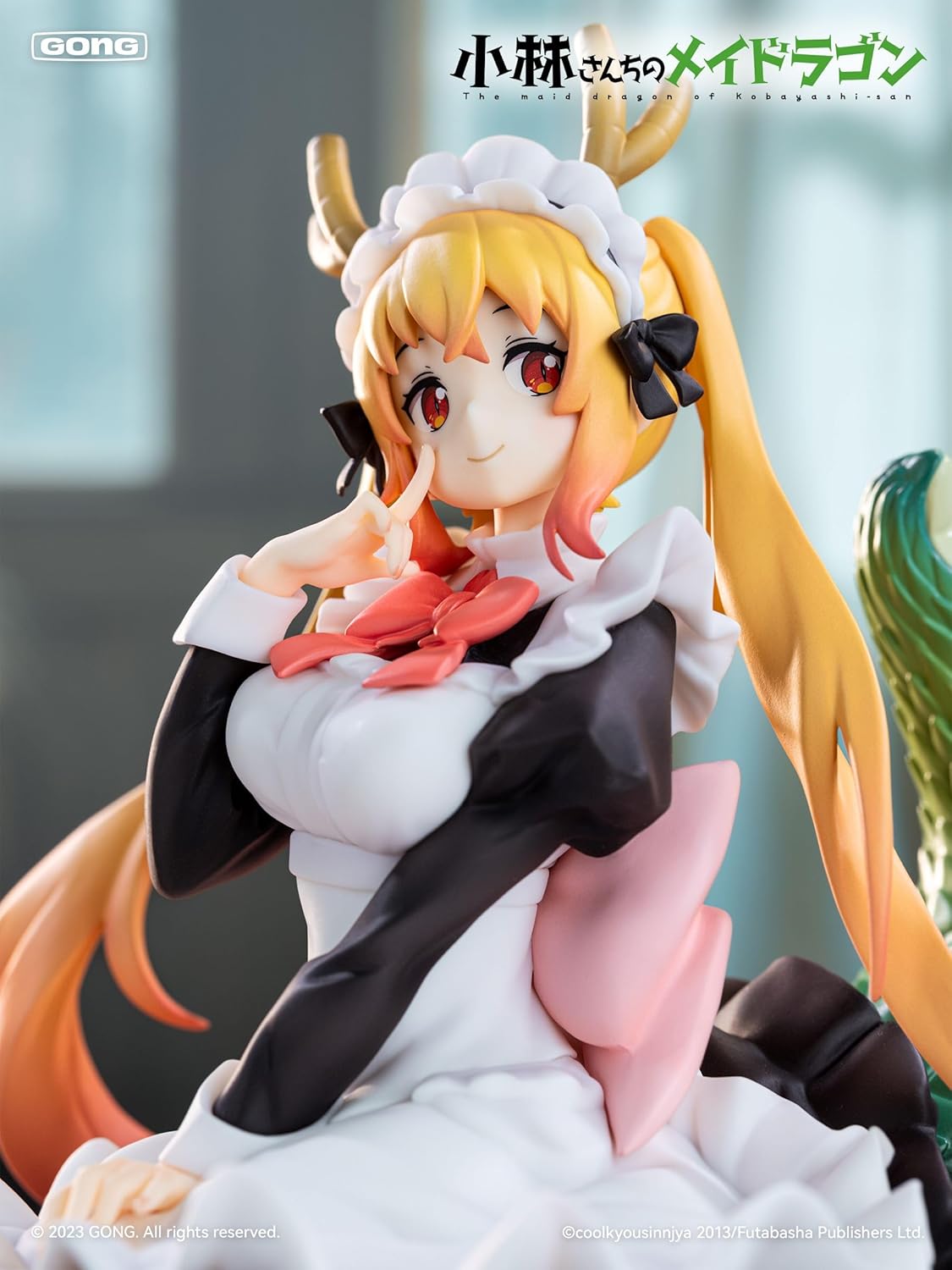 Gong Resonance Miss Kobayashi's Dragon Maid Tall, Total Height Approx. 7.1 inches (180 mm) (including Zabuton), PVC, ABS, Polyester, 1/7 Scale Painted Finished Figure