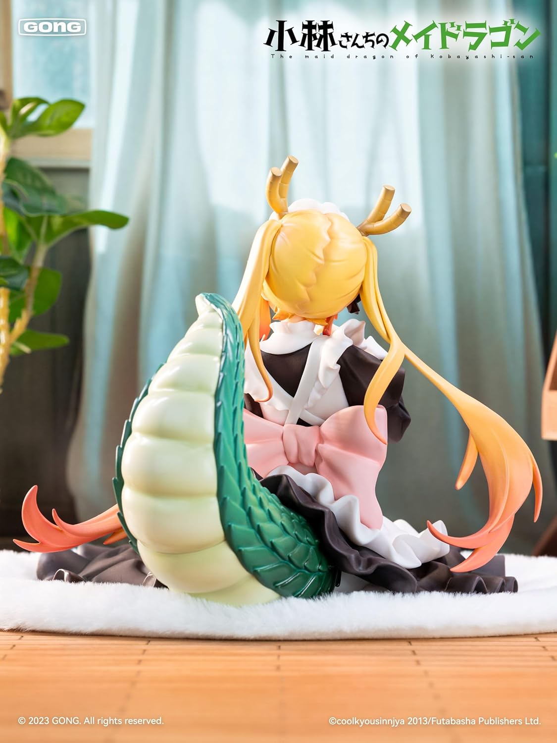 Gong Resonance Miss Kobayashi's Dragon Maid Tall, Total Height Approx. 7.1 inches (180 mm) (including Zabuton), PVC, ABS, Polyester, 1/7 Scale Painted Finished Figure