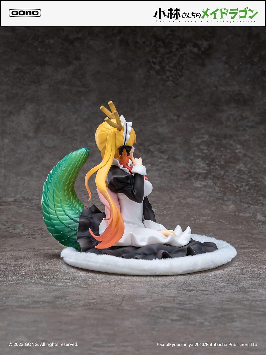Gong Resonance Miss Kobayashi's Dragon Maid Tall, Total Height Approx. 7.1 inches (180 mm) (including Zabuton), PVC, ABS, Polyester, 1/7 Scale Painted Finished Figure
