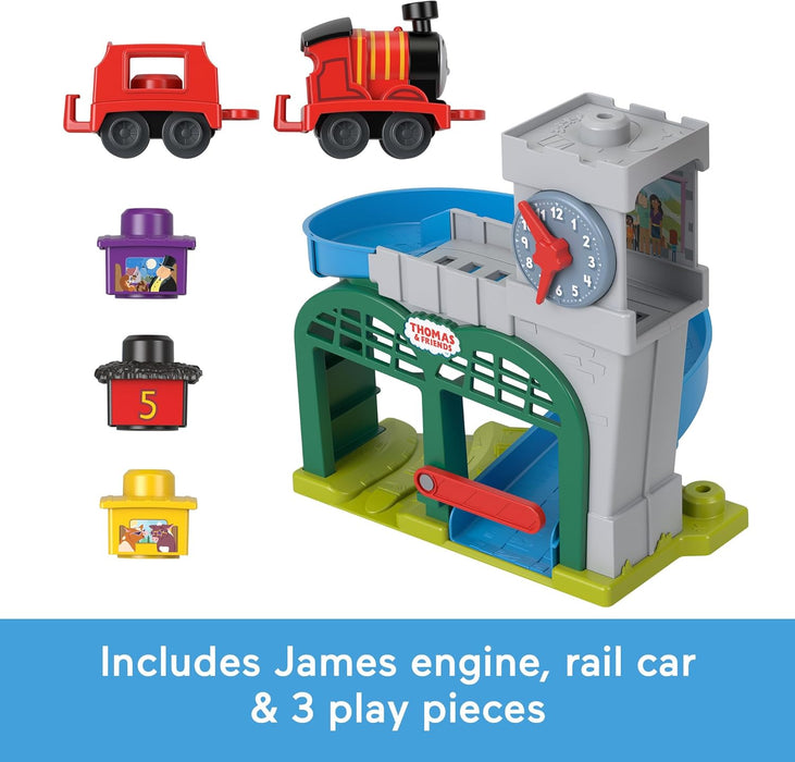 Thomas & Friends Toddler Toy My First Knapford Station Train Playset with Stack & Wobble Cargo for Kids Ages 18+ Months, HXW24