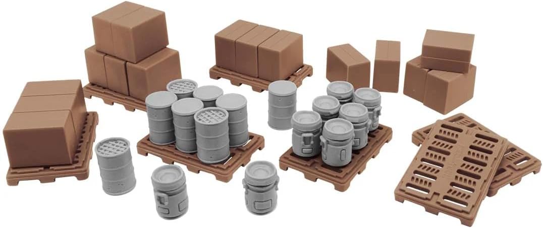 Monster Scenery: Industrial Cargo (Unpainted Tabletop Scenery Set