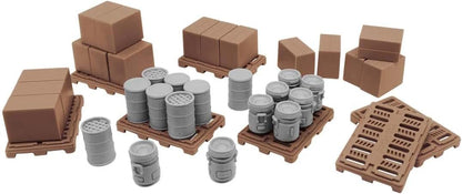 Monster Scenery: Industrial Cargo (Unpainted Tabletop Scenery Set