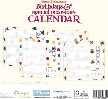 EB Birthday Candles Midi Calendar 2025 (PFP