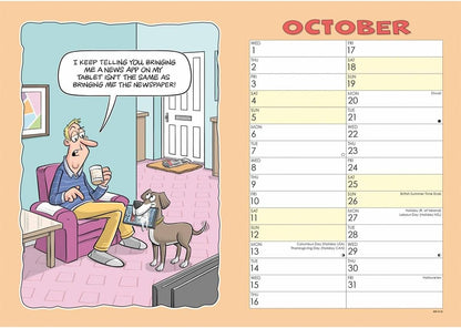 Dogs Wacky World A4 Calendar 2025