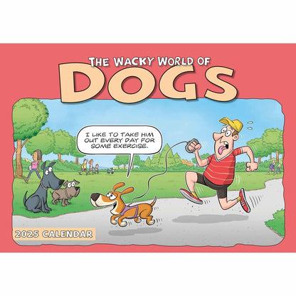 Dogs Wacky World A4 Calendar 2025