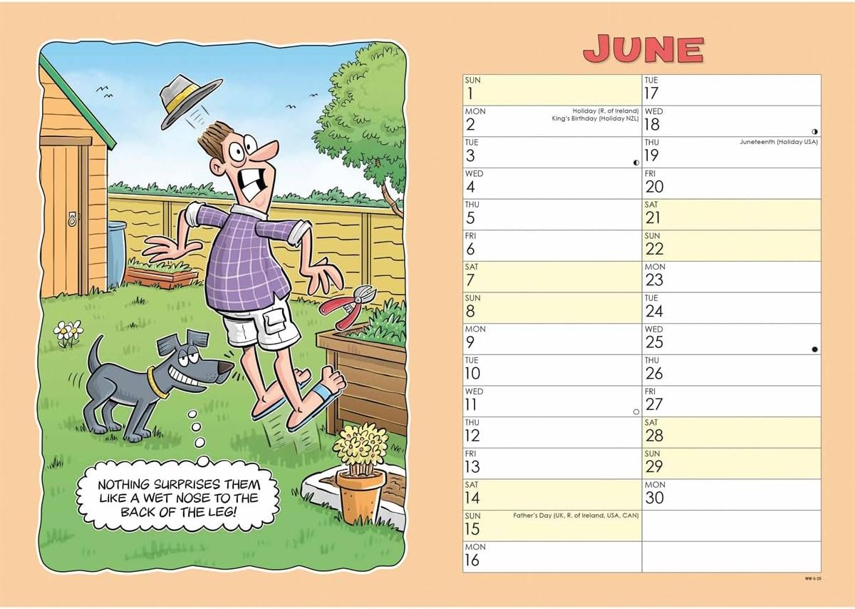 Dogs Wacky World A4 Calendar 2025