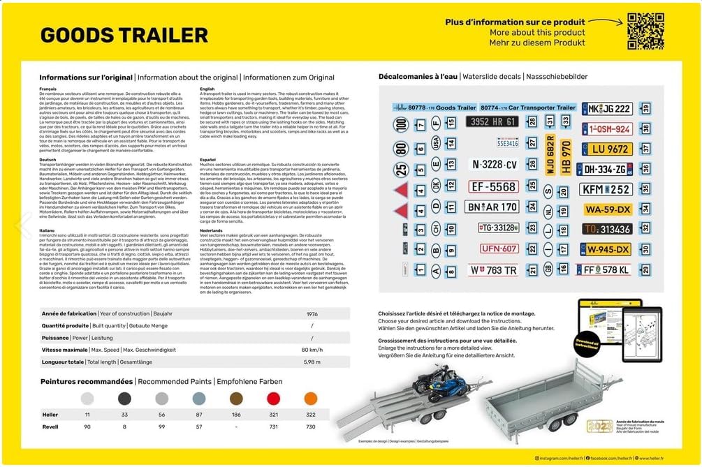 Heller 80778 Goods Trailer 1/24
