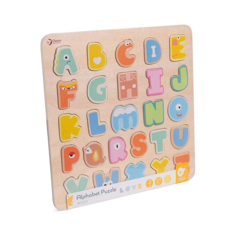 Classic World - Classic World Houten Alfabet Puzzel 27st.
