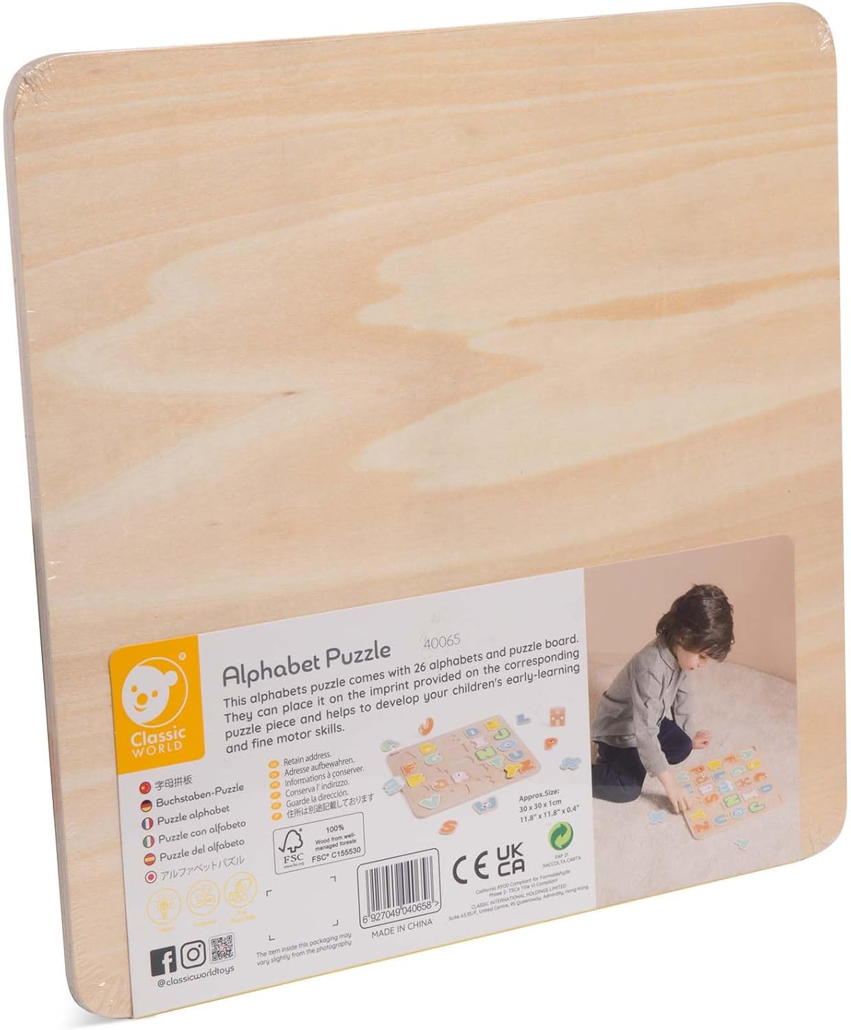 Classic World - Classic World Houten Alfabet Puzzel 27st.
