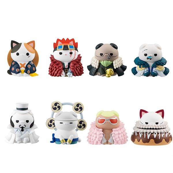 Mega Cat Project One Piece Nyan Peace Nyan! Luffy and the Enthusiast Edition, Box of 8