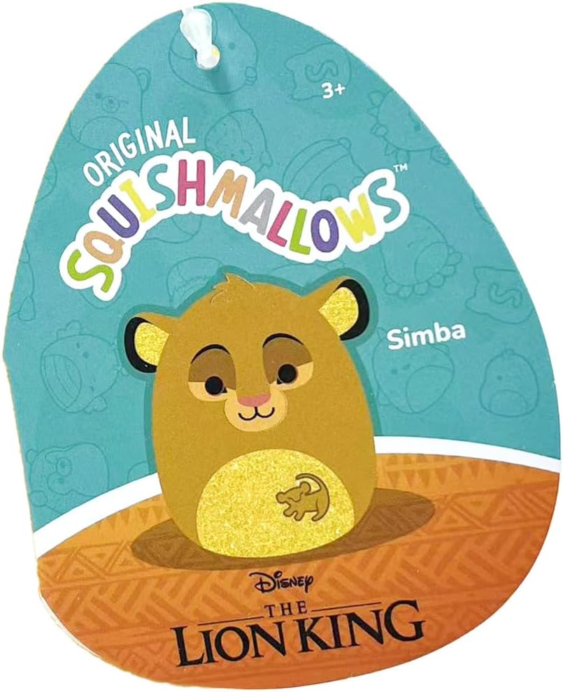 Squishmallows SQDI00548 8-Inch Simba Disney Plush, Multicolour