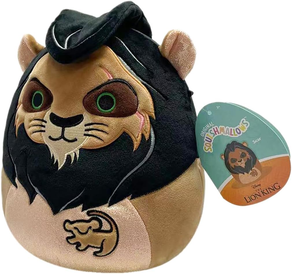Squishmallows SQDI00550 Original 8-Inch Scar Disney Plush, Multicolour