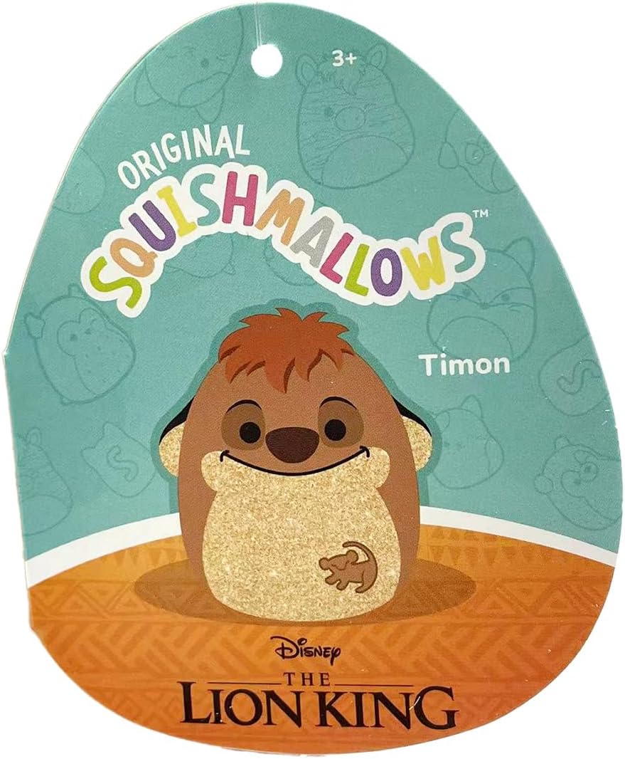 Squishmallows SQDI00551 8-Inch Timon Disney Plush, Multicolour
