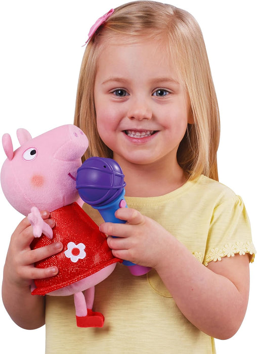Peppa Pig 08117, Sing With Me Peppa, Interactive Feature Plush, Musical Soft Microphone, Toys, Gift for Preschoolers, Multicolour