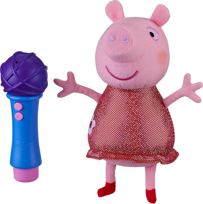 Peppa Pig 08117, Sing With Me Peppa, Interactive Feature Plush, Musical Soft Microphone, Toys, Gift for Preschoolers, Multicolour