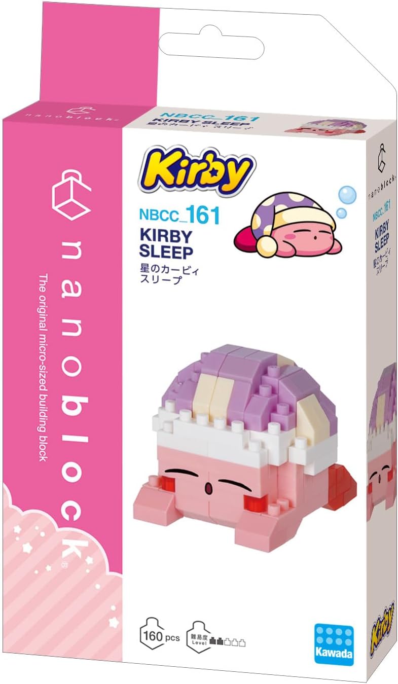 nanoblock Kirby Sleep Model NBCC161 Building Blocks Puzzles For Adults And Kids | Plastic Model Kits With Mini Bricks Make Great Gaming Gifts For Boys Girls And Adults Age 12+