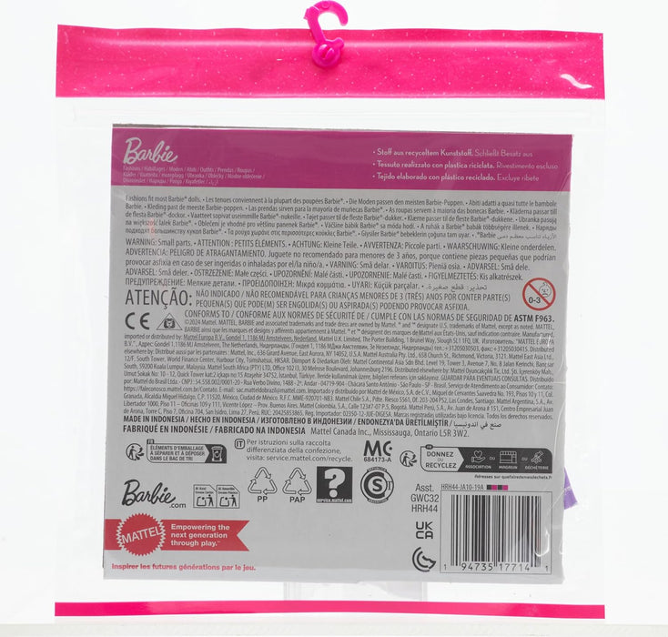 Barbie Fashions 2-Pack Clothing Set, 2 Outfits for Barbie Doll Include Mermaid-Themed Dress, Top & Skirt & 2 Accessories