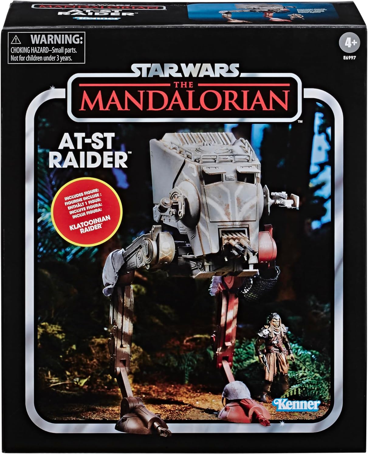 STAR WARS The Vintage Collection The Mandalorian AT-ST Raider Toy Vehicle with Figure, Toys for Kids Ages 4 and Up
