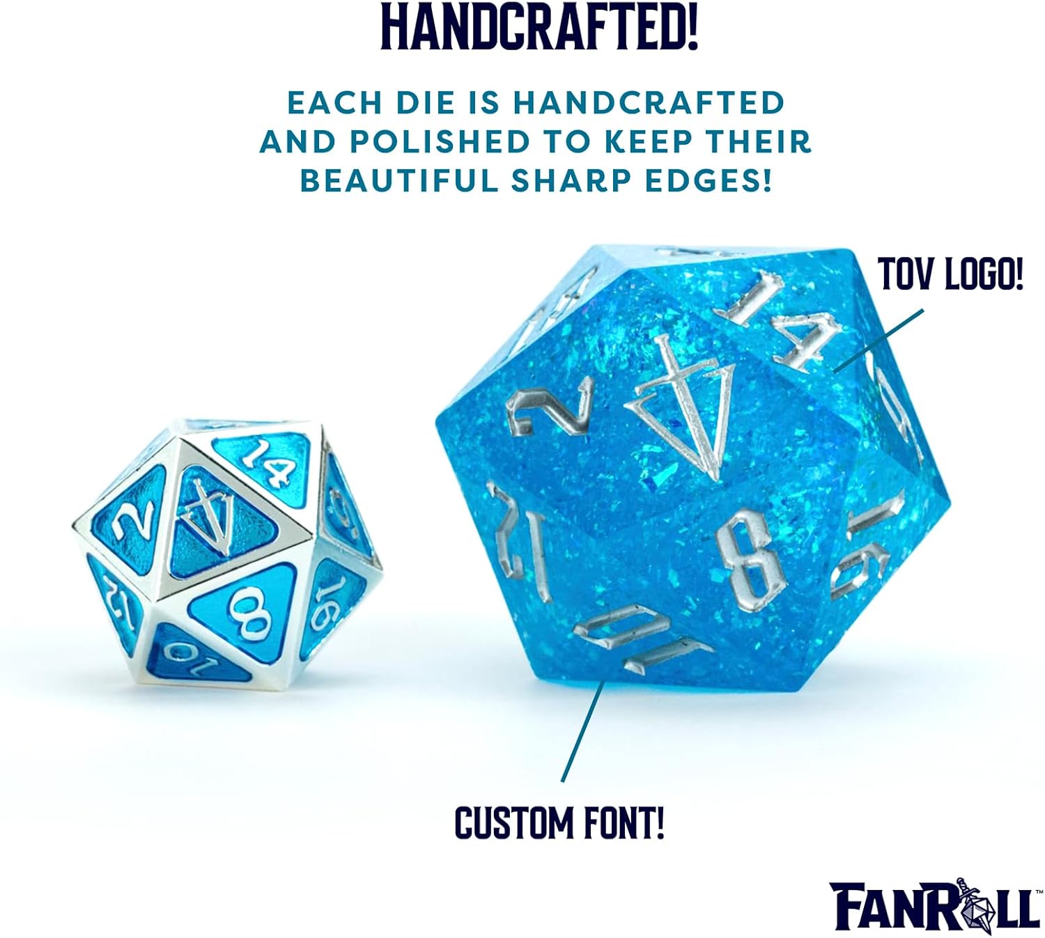 FanRoll Tales of The Valiant Mega D20 Dice, 35mm Mega Dice