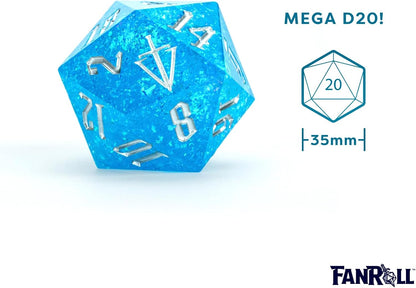 FanRoll Tales of The Valiant Mega D20 Dice, 35mm Mega Dice
